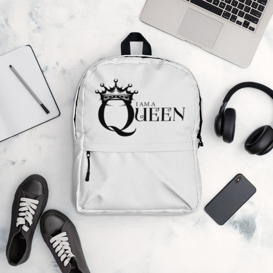 I am a Queen White Backpack