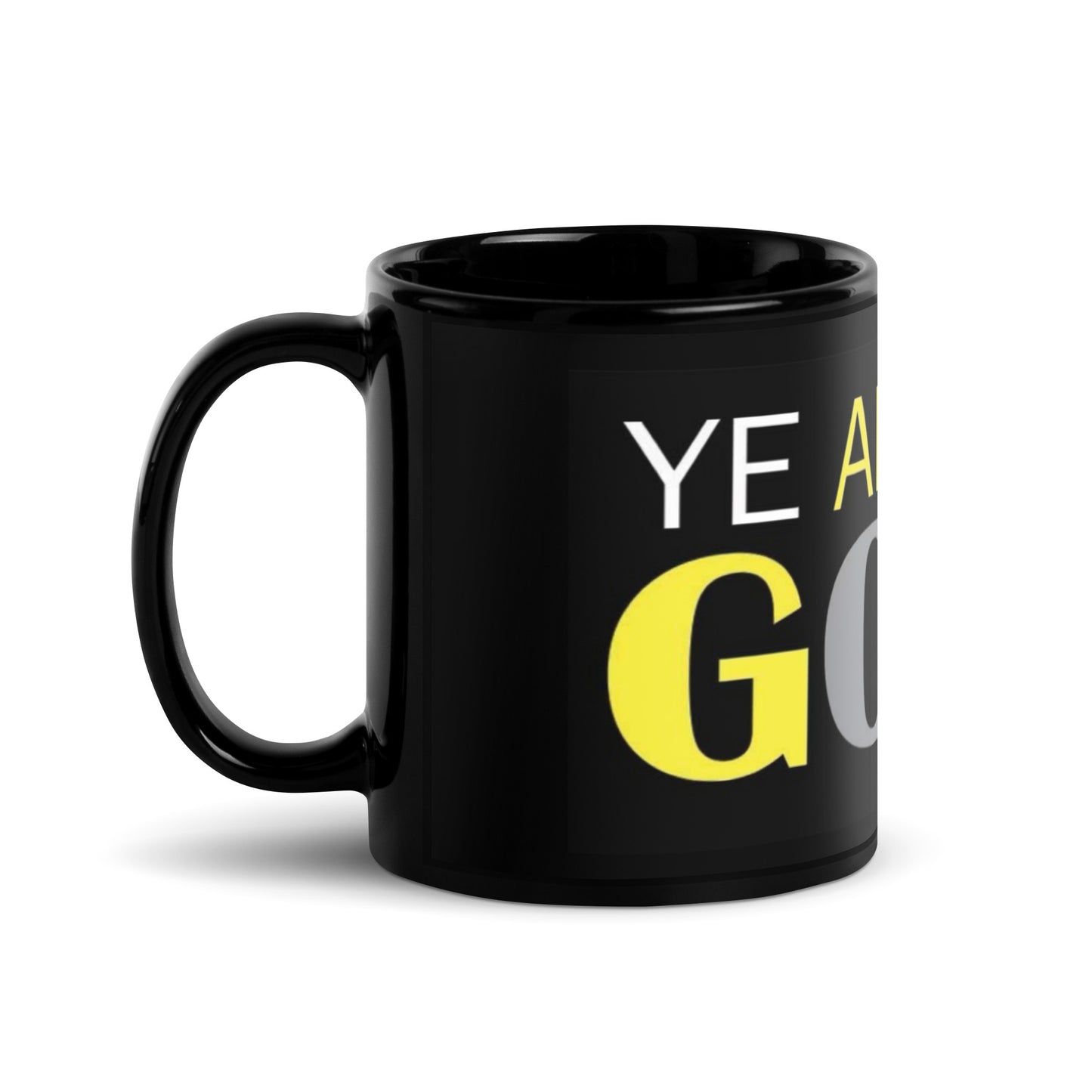 Ye Are All GODS Tri-care Black Glossy Mug