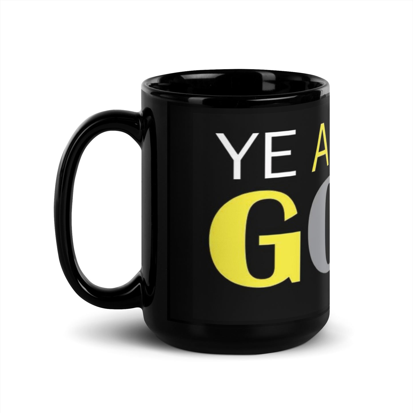 Ye Are All GODS Tri-care Black Glossy Mug