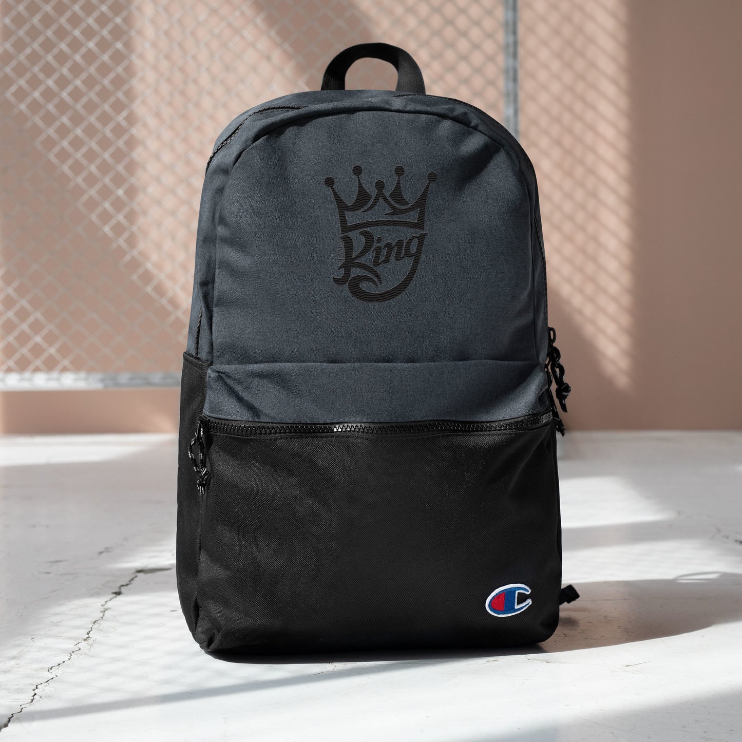 I Am A King Embroidered Champion Backpack